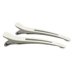 Hair Expert Clip Duck Clips (elastyczne, metalowe, plastikowe), x6, Biały