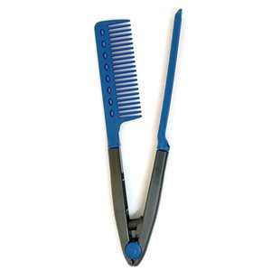 Hair Expert Hairbrush V Shaped PLASTIC comb BLUE grzebień zaciskowy