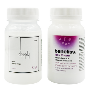 Beneliss Max Power + Deeply Medium Cleansing Shampoo 7.3 pH 100+100 ml