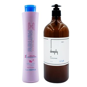 Btx Honma Tokyo (WENNOZ) H-Brush White Care + Deeply Soft Cleansing Shampoo 6.5 pH 1000+1000 ml