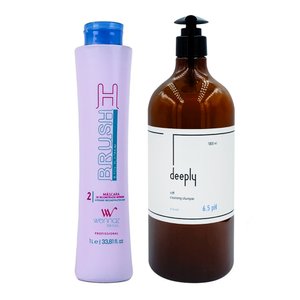 Btx Honma Tokyo (WENNOZ) H-Brush Platinum + Deeply Soft Cleansing Shampoo 6.5 pH 1000+1000 ml