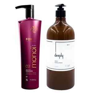 Btx Fox Monoi + Deeply Medium Cleansing Shampoo 7.3 pH 1000+1000 ml