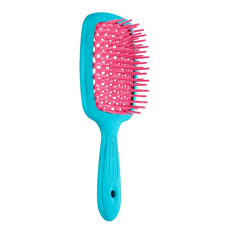 Janeke SUPERBRUSH TURQUOISE/PINK. Grzebień. арт 86SP226 AR