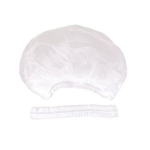 Hair Expert Jednorazowy plastikowy czepek. Biały 1x100 szt.