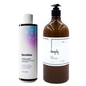 Beneliss Oil Blend BTX + Deeply Medium Cleansing Shampoo 7.3 pH 500+1000 ml